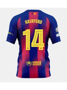Billige Barcelona Marcus Rashford #14 Hjemmedrakt 2025-26 Kortermet